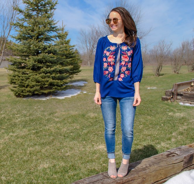 Francesca's James Embroidered Peasant Top Review