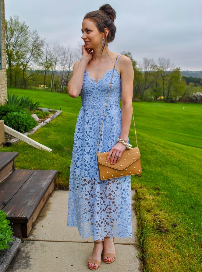 ASTR The Label Lace Midi Dress Review//Wedding Guest Attire Roundup