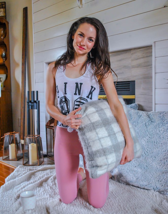 Lounge Pink High Waisted Leggings Set- Petite Pit Review