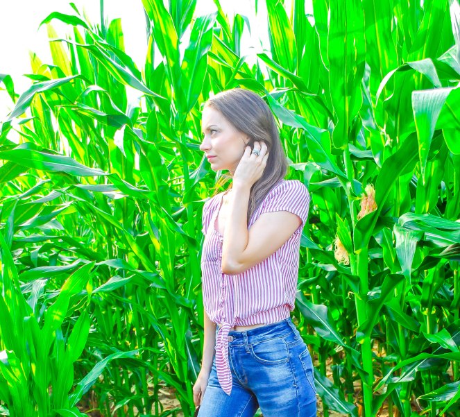 Hollister Tie Front Crop Shirt